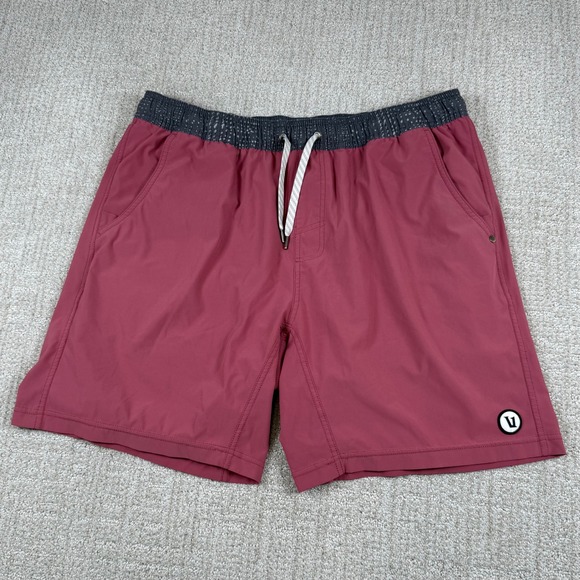 Vuori Other - Vuori Mens 2XL Kore Lined 7" Red Athletic Training Gym Performance Shorts